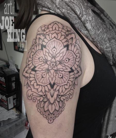 Tattoos - 5 point floral mandala - 103943